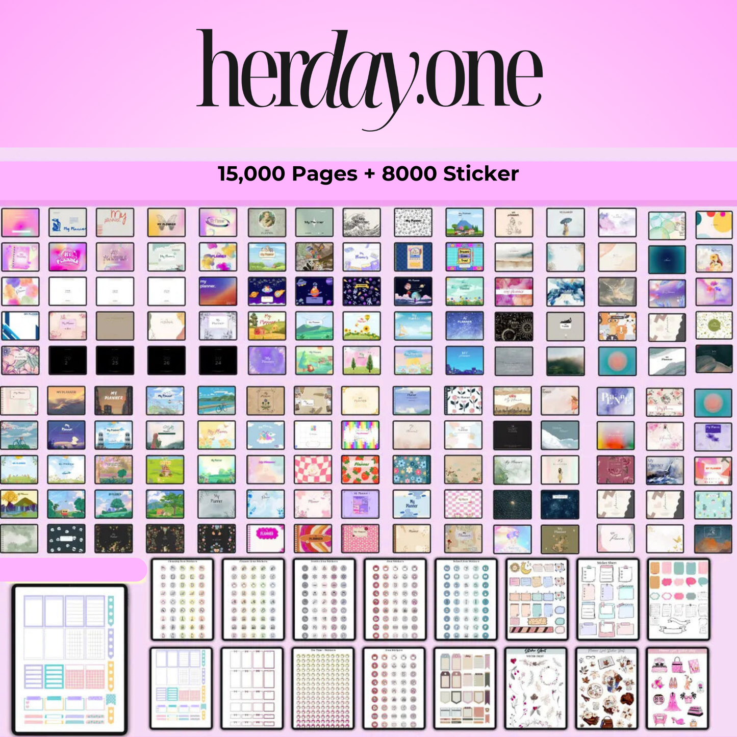 MEGA DIGITAL PLANNER BUNDLE 15K+ PAGES, 8K+ STICKERS